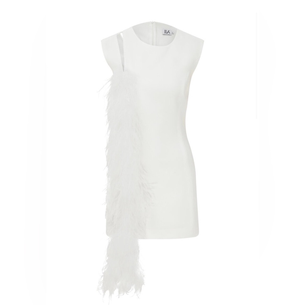 ILA. Ostrich-embellished sequin mini dress - EU 34 (size 0)